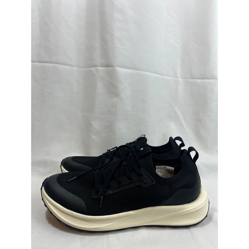 Goodfellow & Co Mens Knit Sneakers Black Cream Athletic Shoes Size 10 NEW